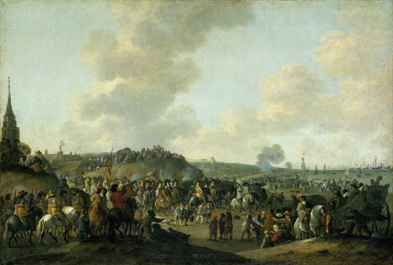 Charles II af Englands afgang fra Scheveningen den 2. juni 1660 af Hendrick de Meijer