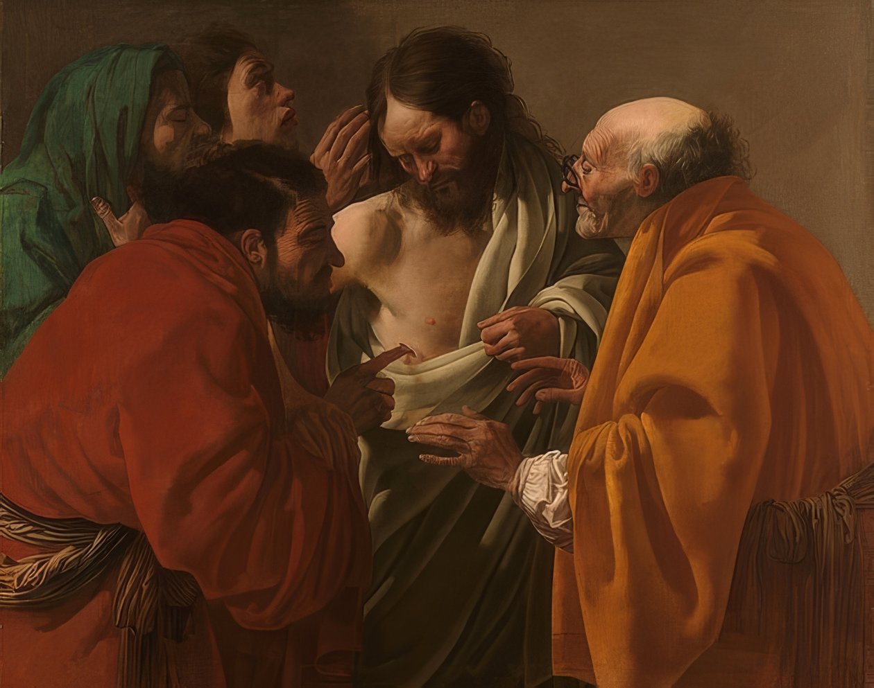 Den vantro Thomas. Omkring 1622 af Hendrick ter Brugghen