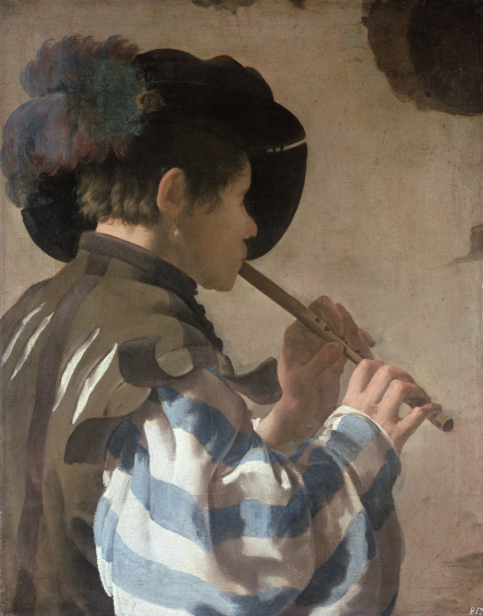 Knave spiller en fife af Hendrick ter Brugghen
