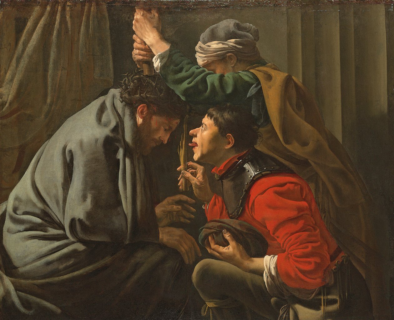 Kroningen med torne og hån mod Kristus af Hendrick ter Brugghen