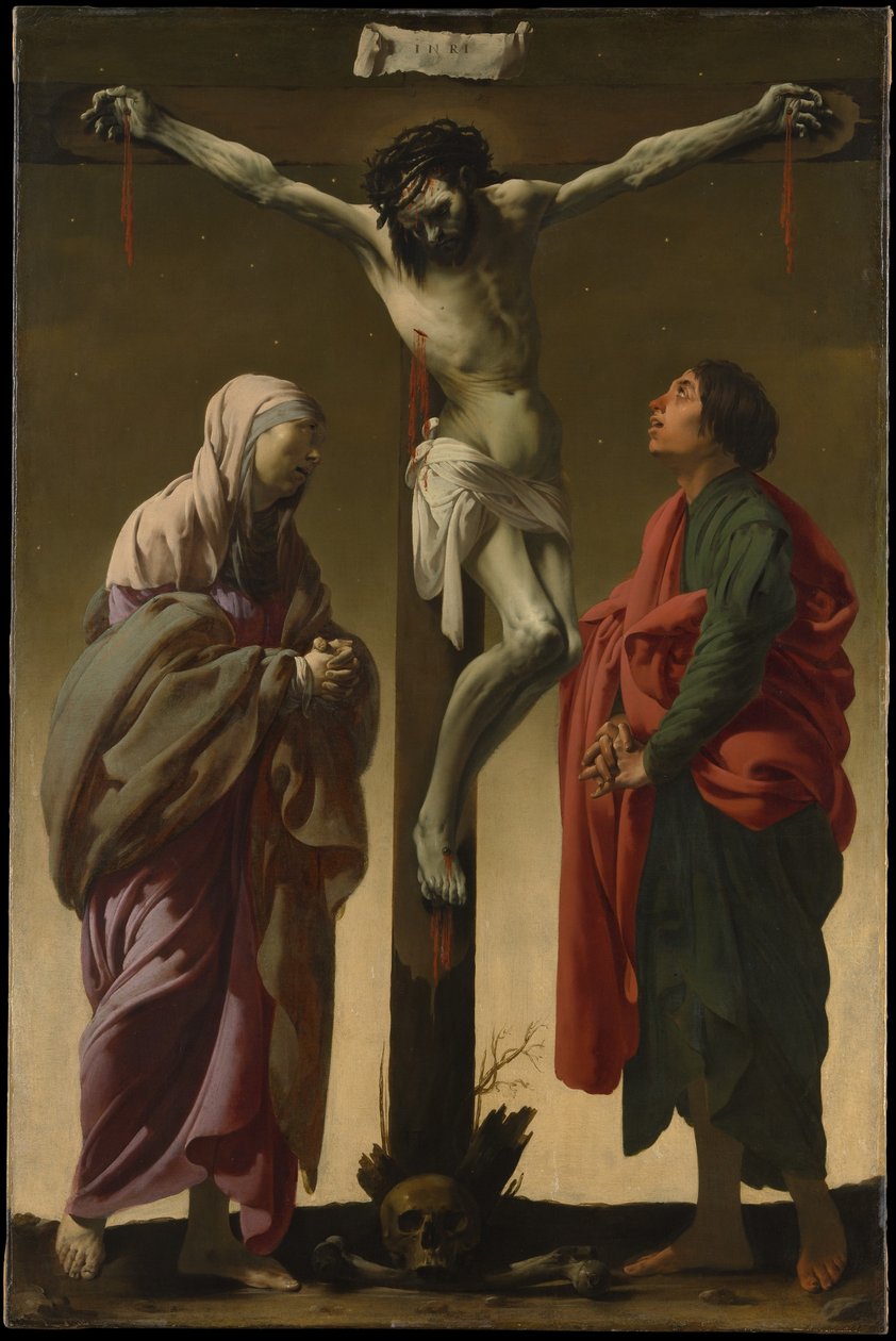 Korsfæstelsen med Jomfru Maria og Sankt Johannes af Hendrick ter Brugghen