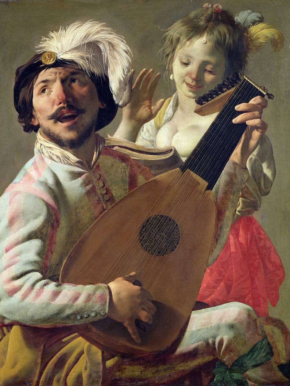 Duetten, 1628 af Hendrick ter Brugghen