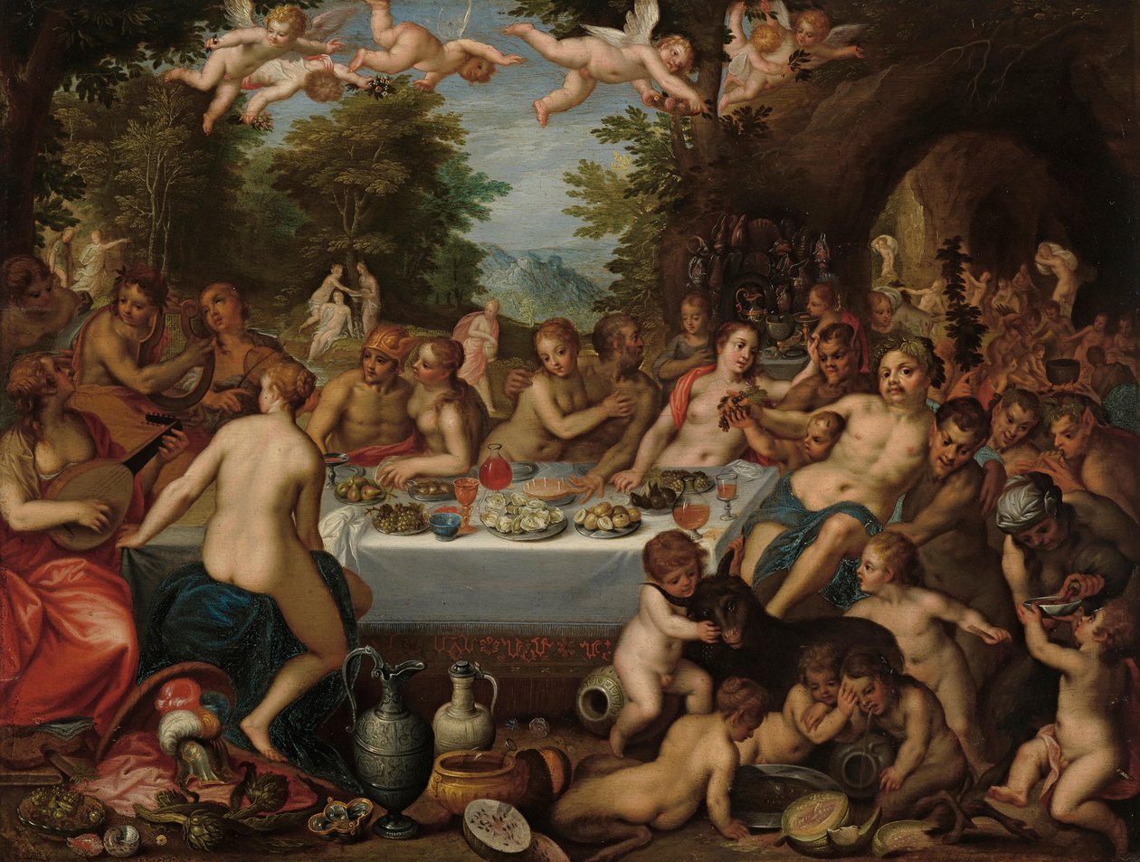 Gudernes fest – bryllup af Bacchus og Ariadne (kopi efter) af Hendrick van Balen der Ältere