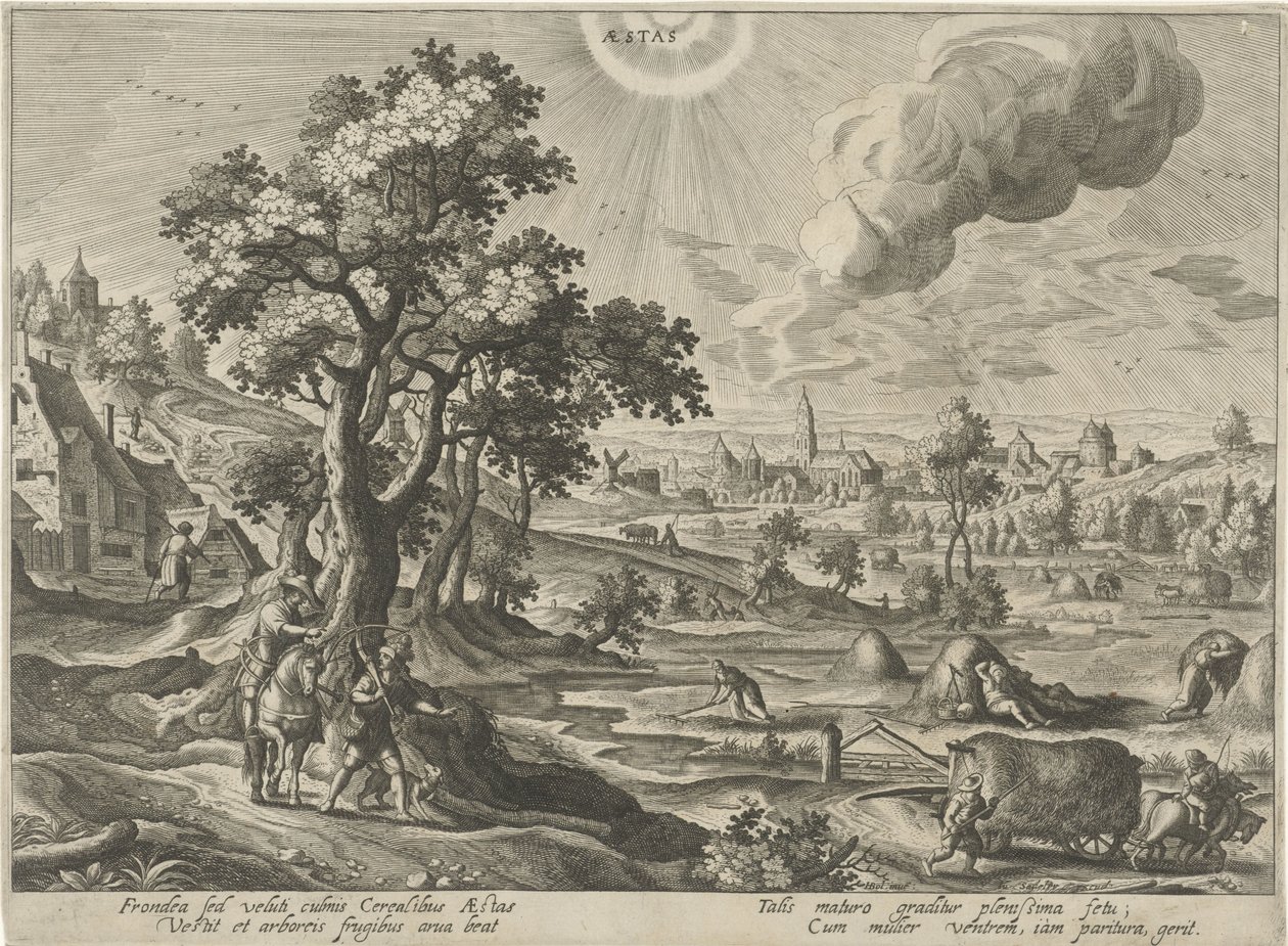 Sommer Aestas (titel på objekt) De fire årstider (serietitel) af Hendrick van Schoel