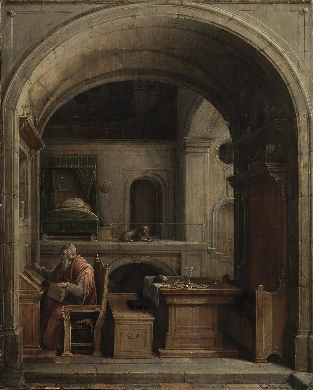 Sankt Hieronymus i hans studie, 1624 af Hendrick van Steenwijck
