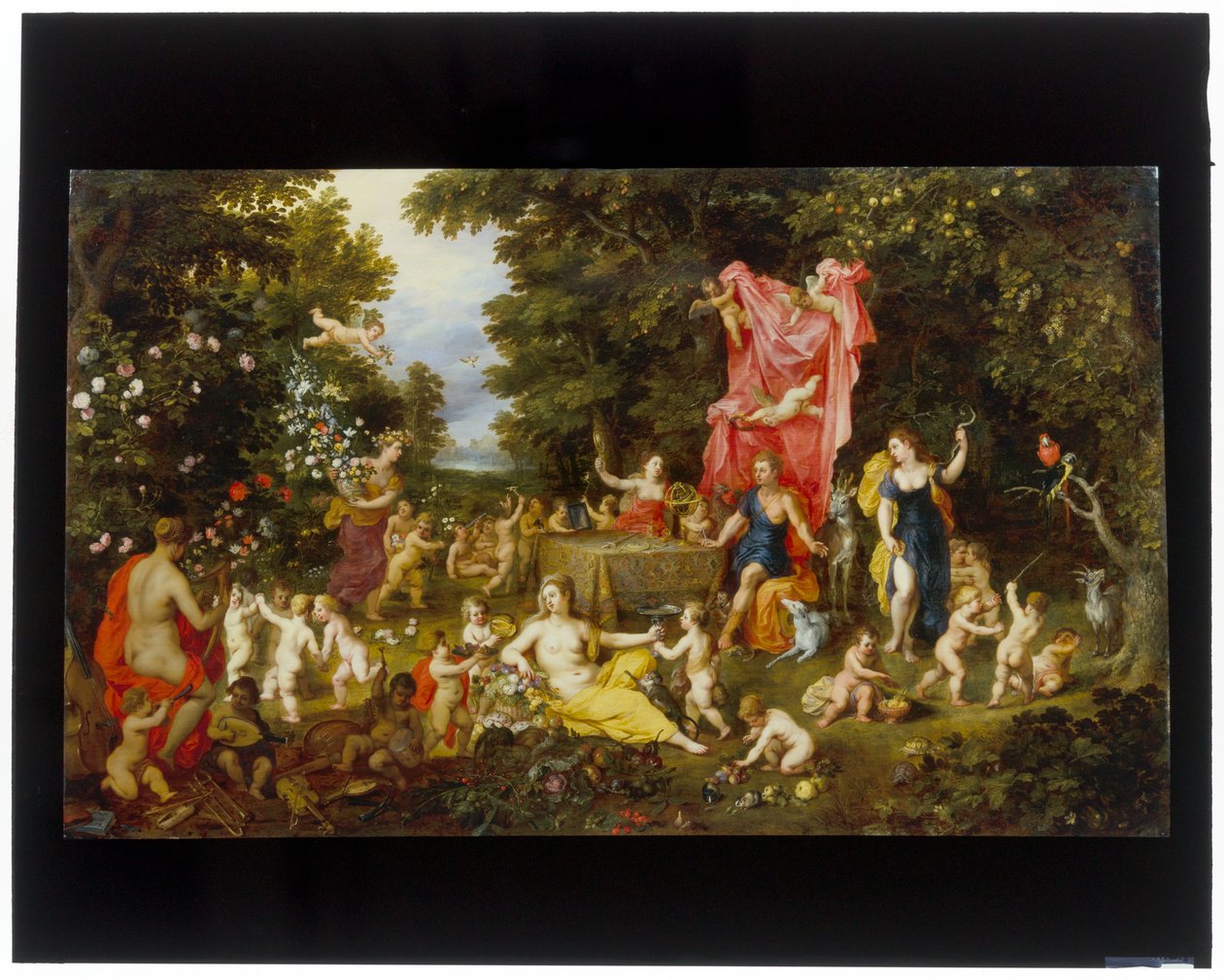 En allegori over de fem sanser af Hendrick van and Brueghel Jan (1568 1625) Balen