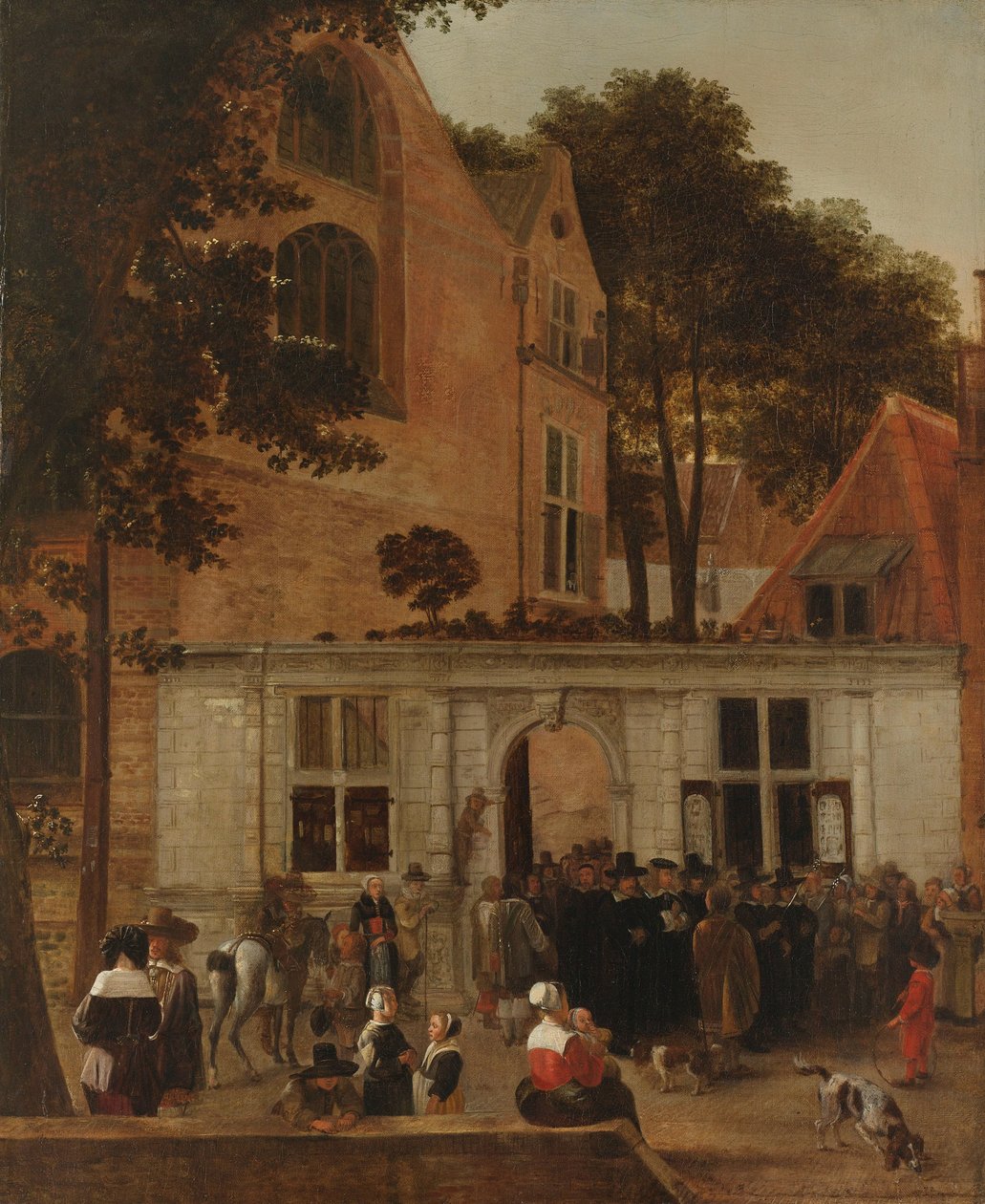 Tildelingen af en grad ved universitetet i Leiden omkring 1650 af Hendrick van der Burch