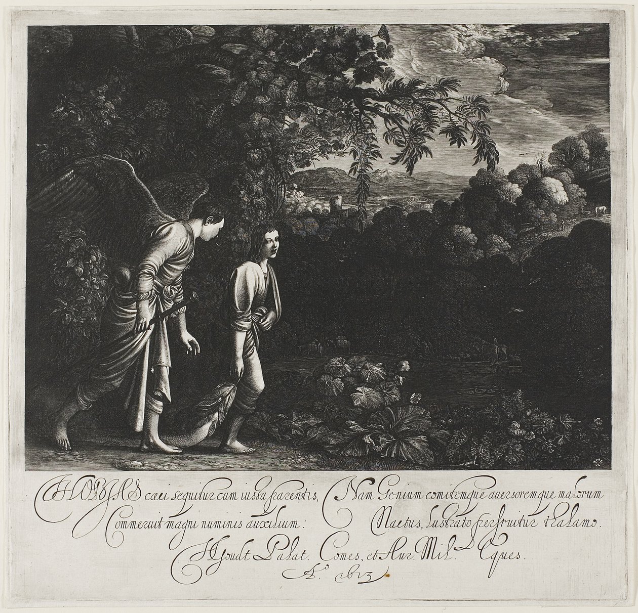 Tobias og englen af Hendrick von Goudt