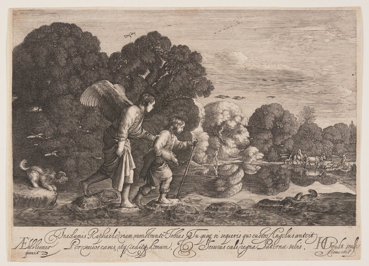 Tobias og englen Gabriel af Hendrick von Goudt