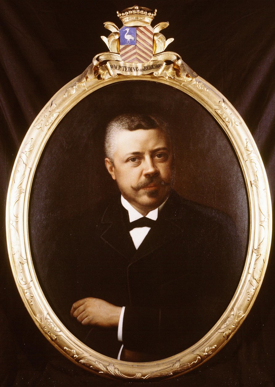 Portræt af baronet Willem Philip Teding van Berkhout (1851-1905), borgmester i Haarlemmerliede og Spaarnwoude. af Hendrik Antoon Pothast