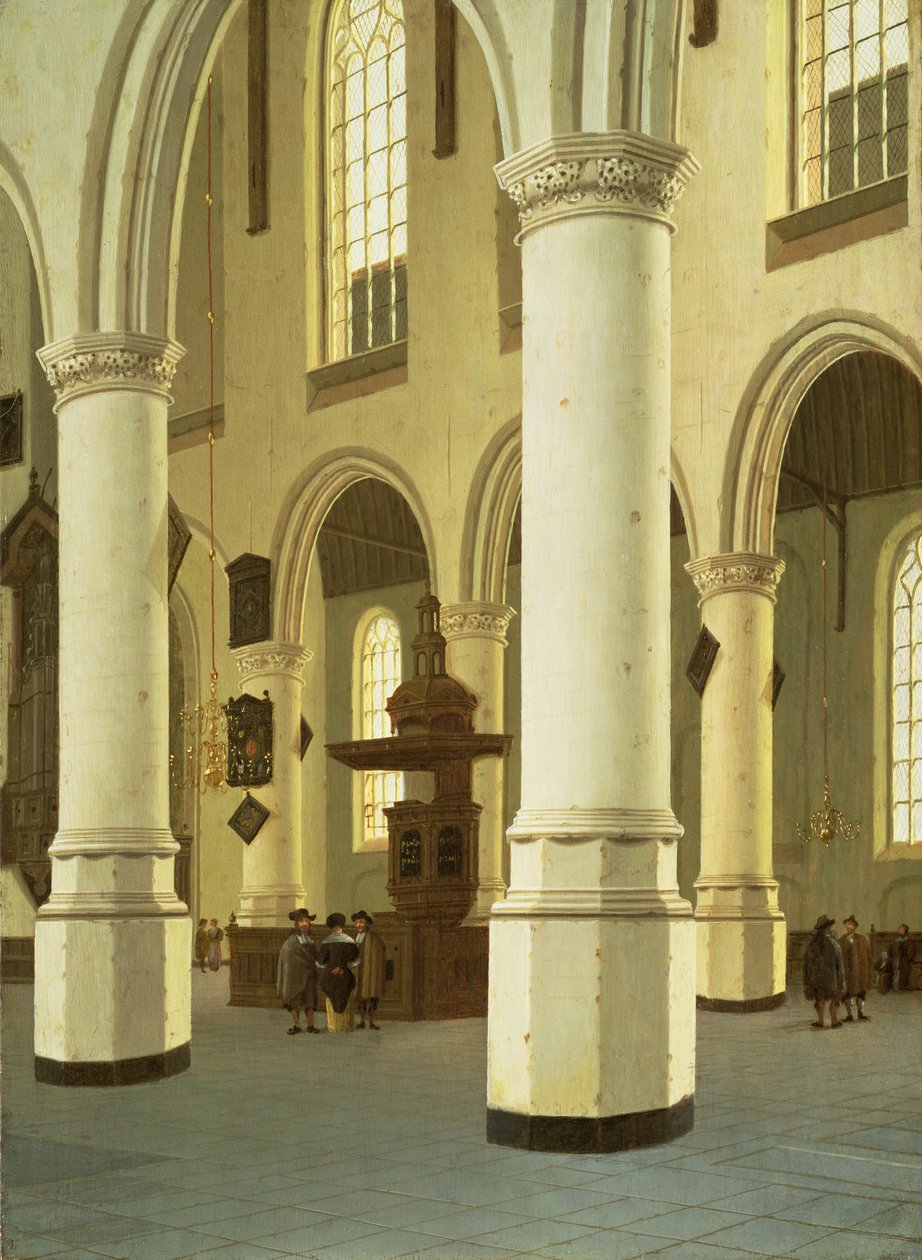 Interiør af Oude Kerk i Delft af Hendrik Cornelisz. van Vliet