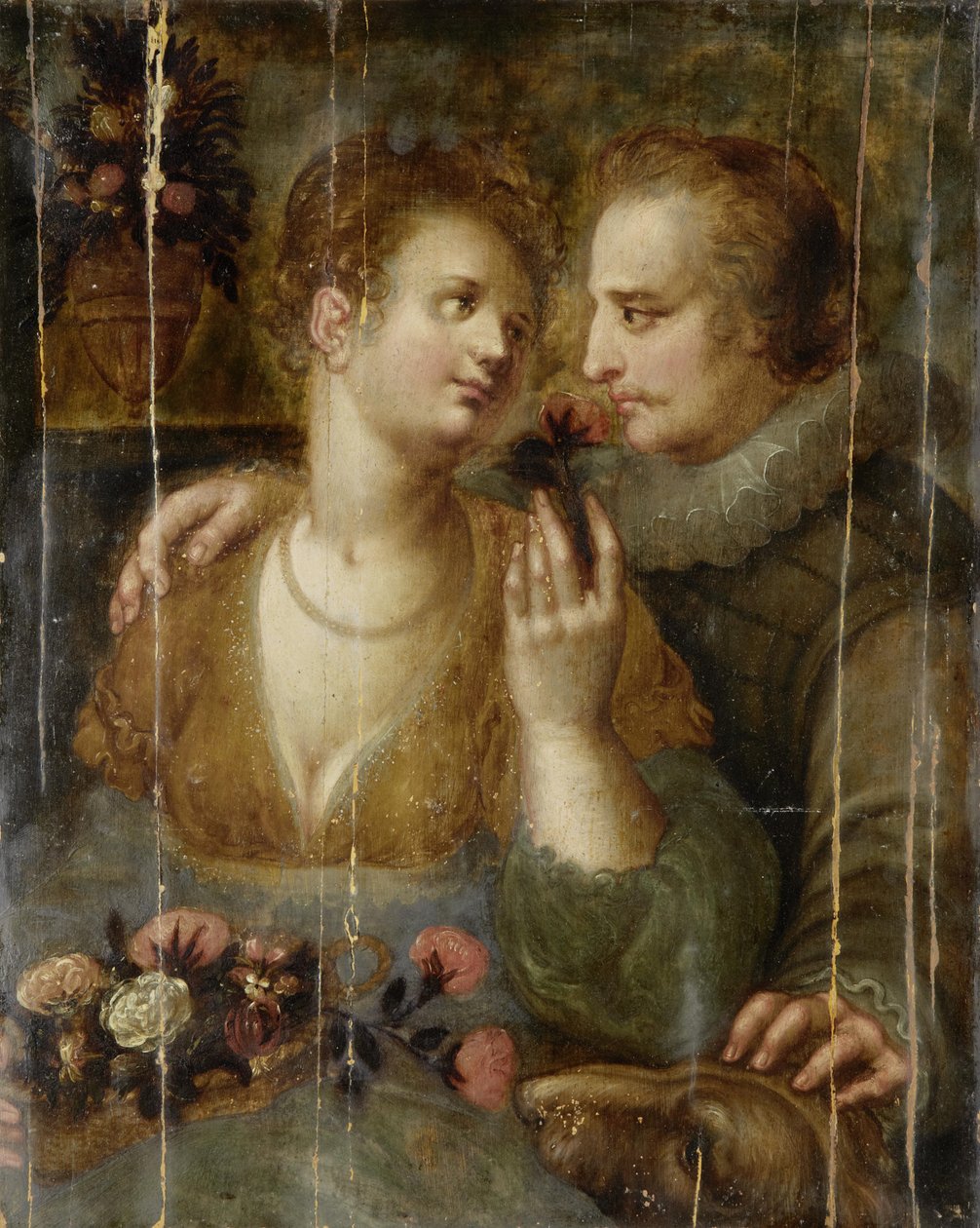 Courting scene af Hendrik Goltzius