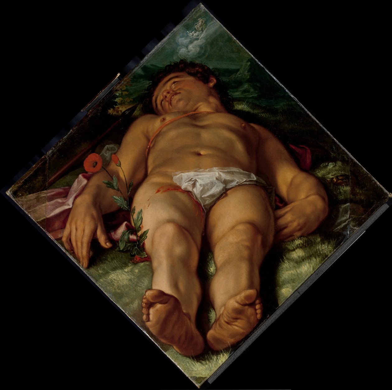 Døende Adonis, 1609 af Hendrik Goltzius