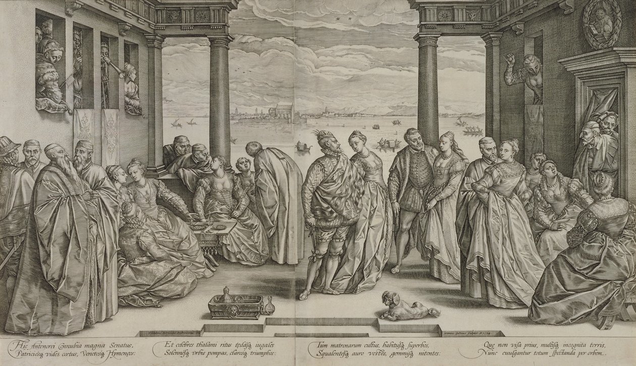 Det venetianske bryllup, 1584 af Hendrik Goltzius