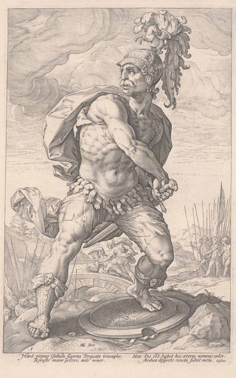 Titus Manlius Torquatus af Hendrik Goltzius