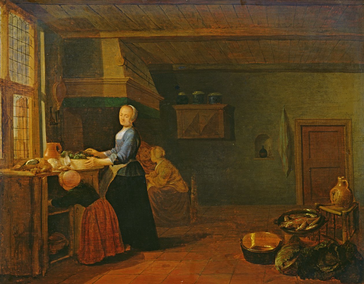 Køkken interiør af Hendrik Martensz Sorgh