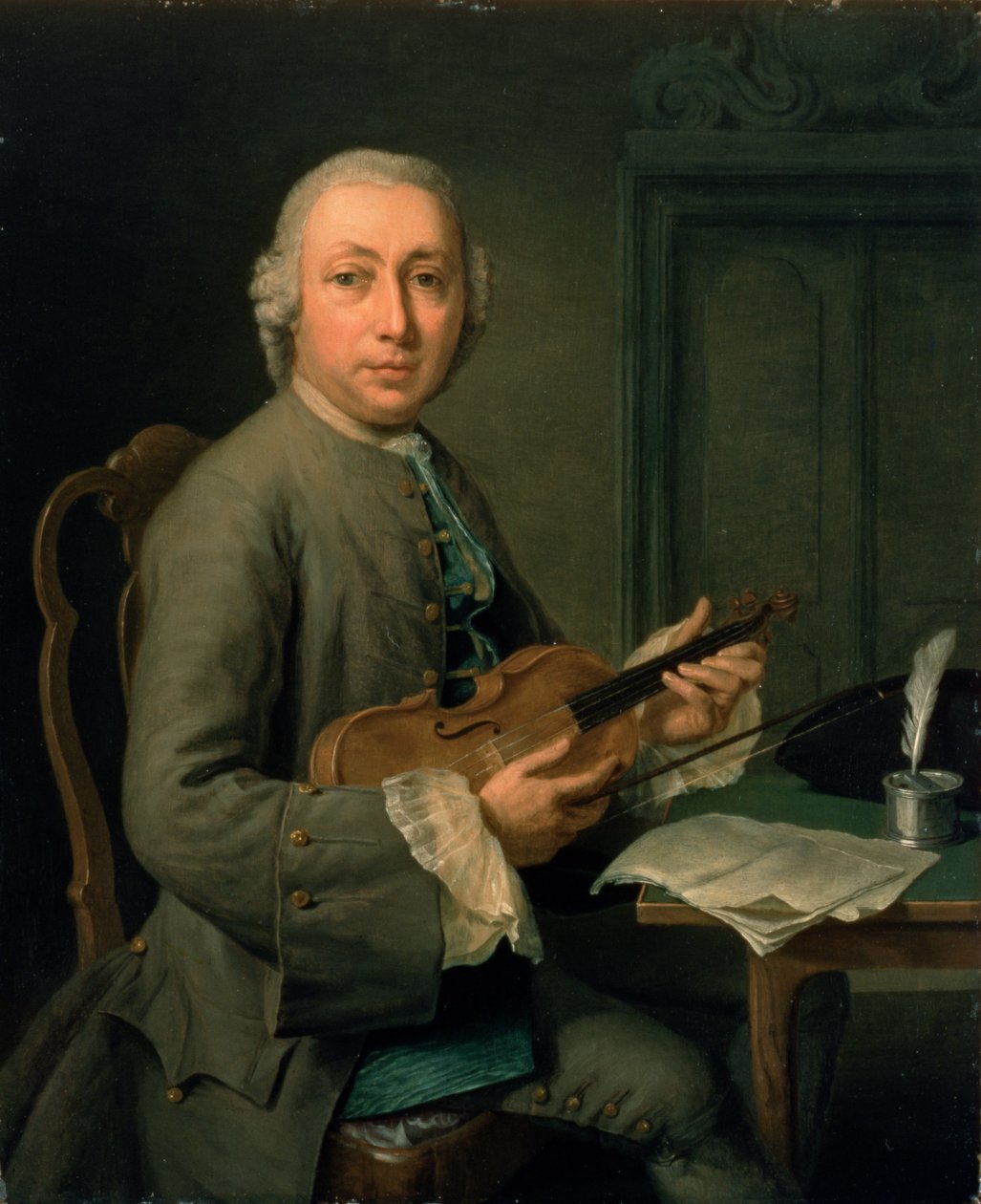 Mand med en violin af Hendrik Pothoven