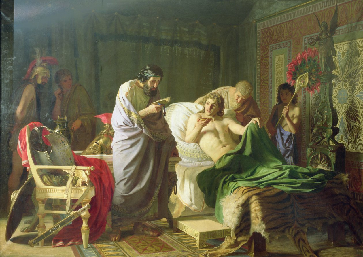 Alexander den Stores tillid til sin læge Philippos, 1870 af Henryk Siemiradzki