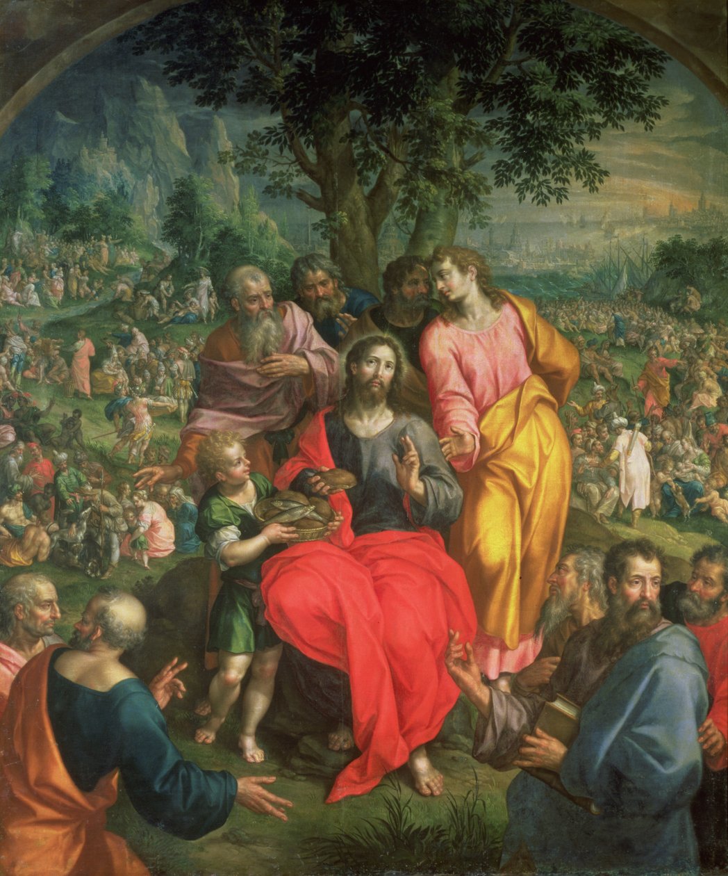 De Femtusindes Bespisning, c.1590 af Hendrick de Clerck