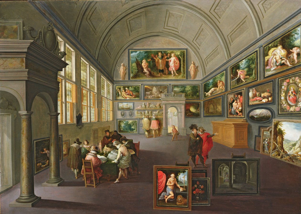 Det indre af et billedgalleri af Hendrik the Younger Steenwyck