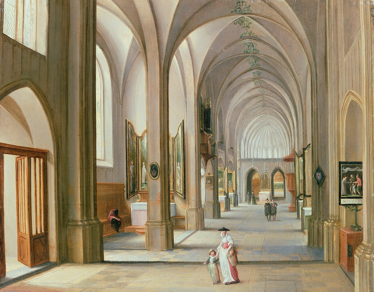 Kirkens interiør af Hendrik van Steenwyck