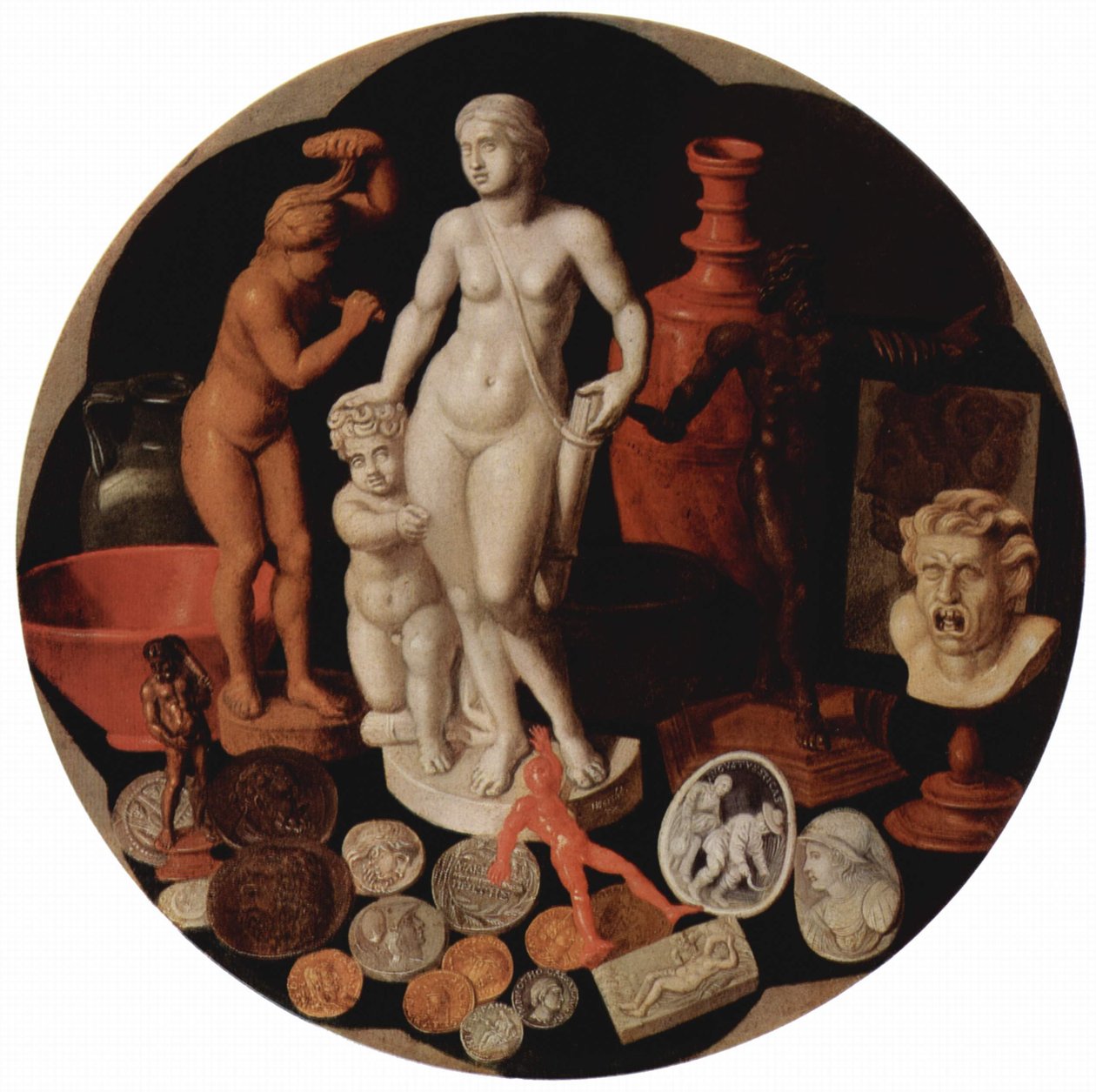Stilleben med en samling af sjældenheder af Hendrik van der Borcht the elder