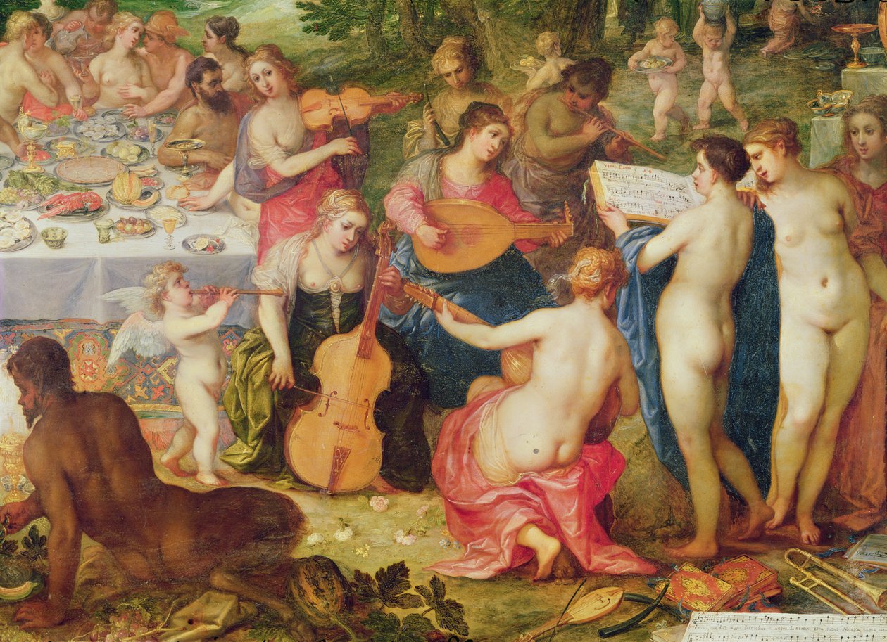 Gudernes banket (detalje af 71720) af Hendrik van the Elder Balen