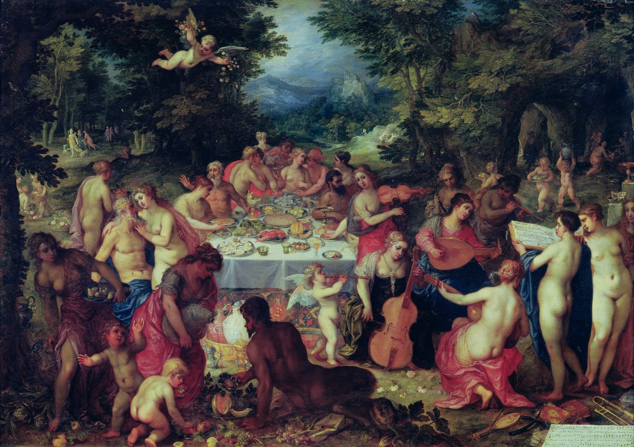 Gudernes banket af Hendrik van the Elder Balen