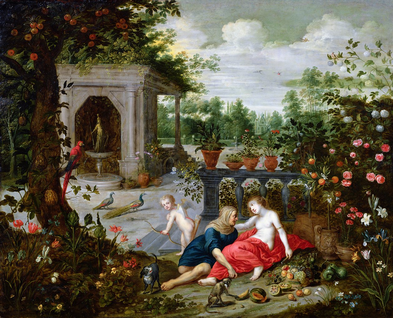 Vertumnus og Pomona af Hendrik van the Elder Balen