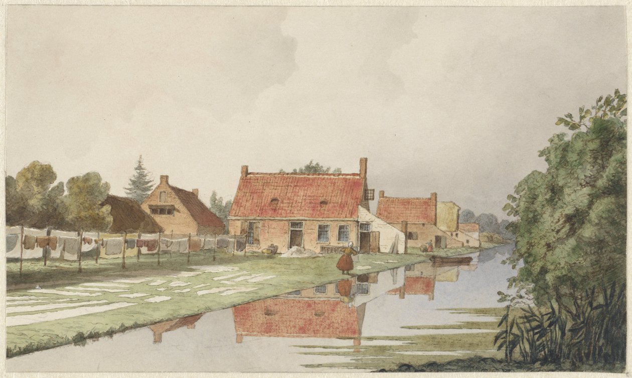 Blegefaciliteter bag et skib af Hendrik Abraham Klinkhamer