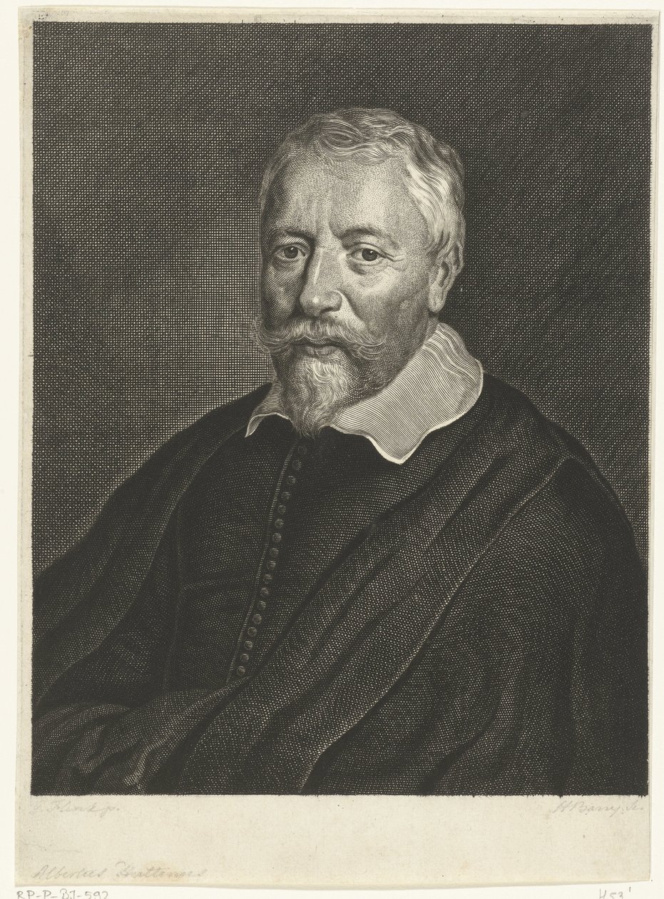 Portræt af Albertus Huttenus af Hendrik Bary