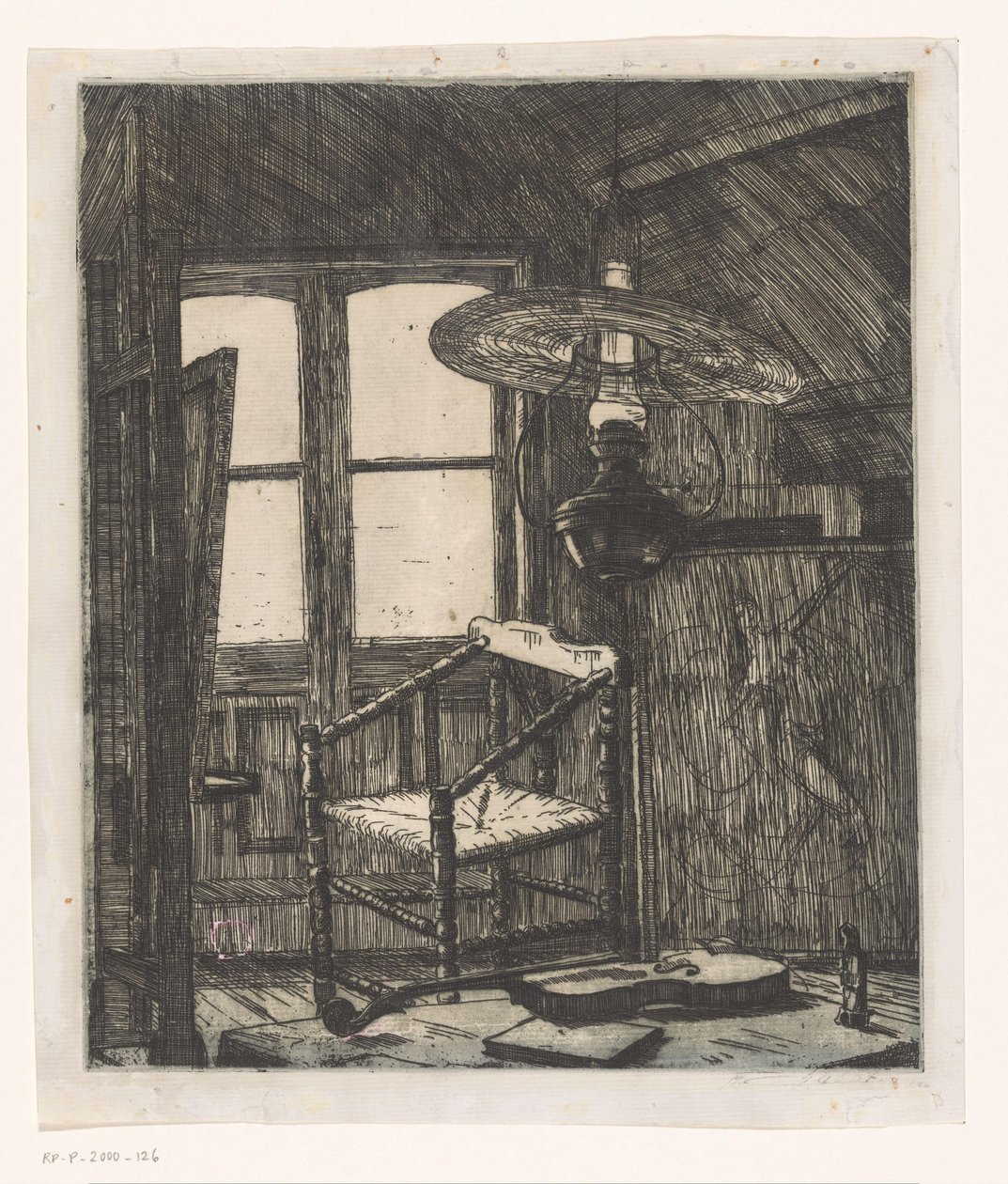 Kunstnerens atelier i sin mors hus af Hendrik Chabot