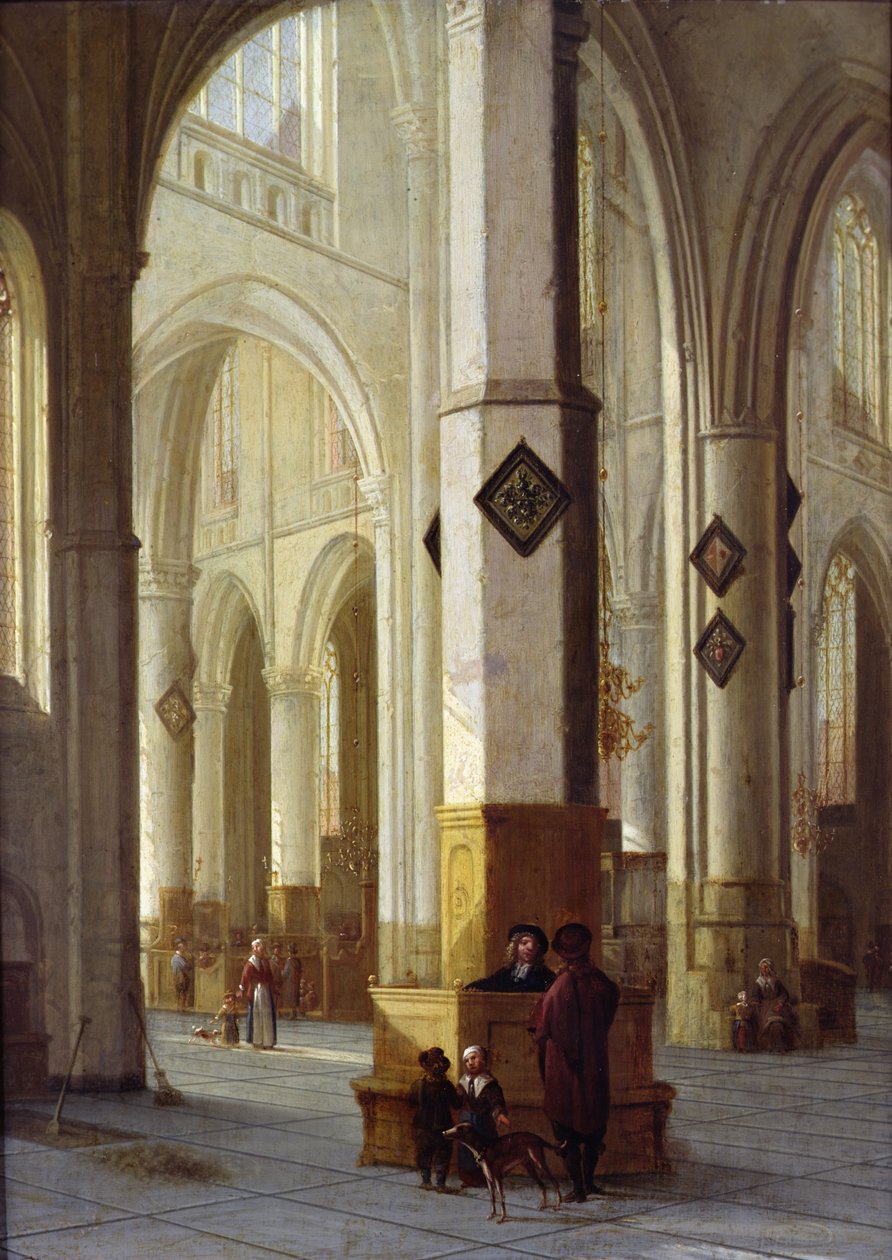 Interiør af St. Bavo-kirken, Haarlem, ca. 1611-12 af Hendrik Cornelisz. van Vliet