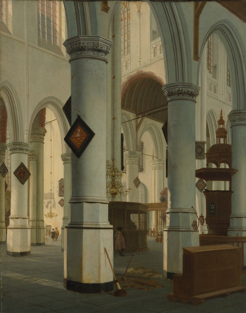 Interiør af den gamle kirke, Delft, 1660. af Hendrik Cornelisz. van Vliet