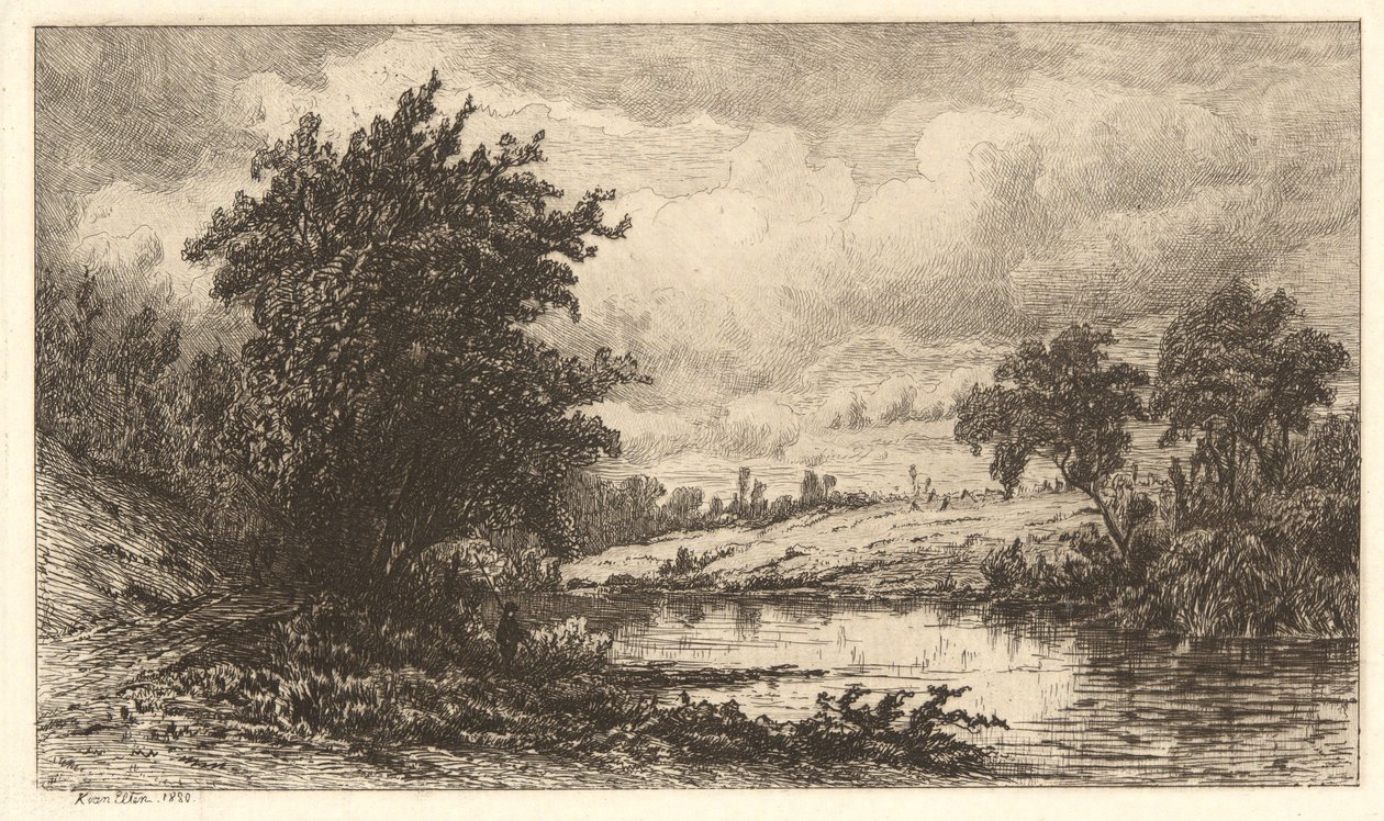 Bukolisk dam af Hendrik Dirk Kruseman van Elten