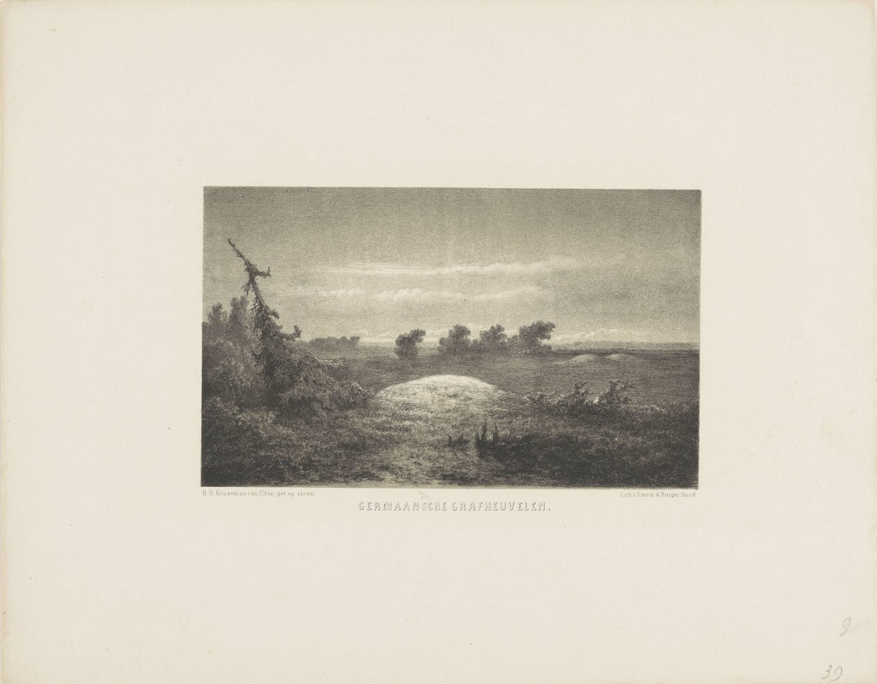 germanske gravhøje Germanske gravhøje (titel på objekt) af Hendrik Dirk Kruseman van Elten