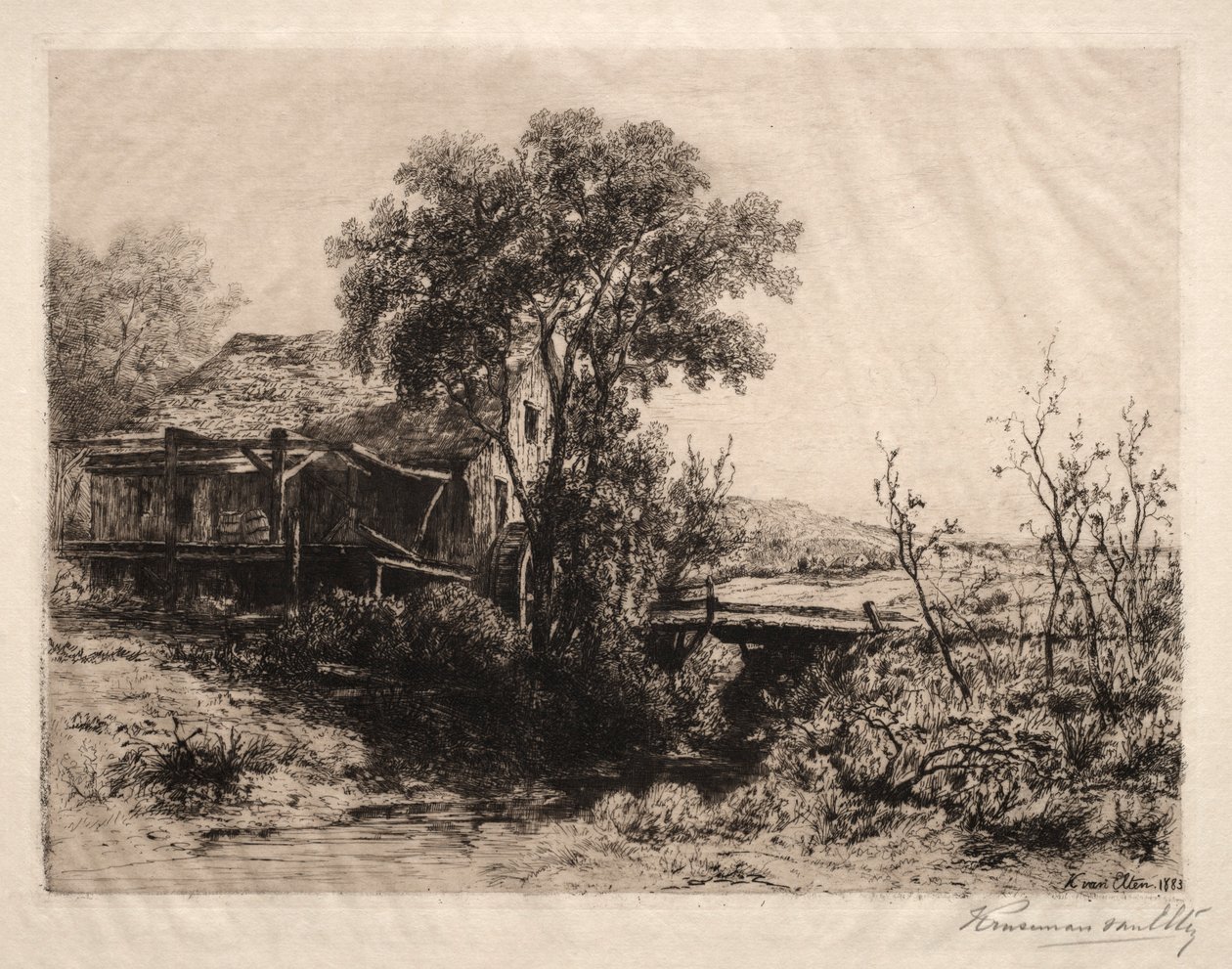 Den øde Mølle, 1883. af Hendrik Dirk Kruseman van Elten