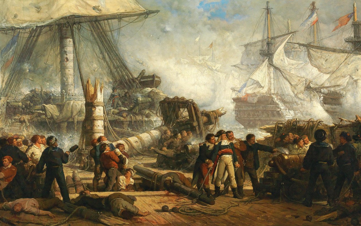 Lord Nelson i slaget ved Trafalgar, 1878. af Hendrik Frans Schaefels