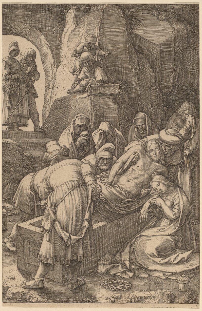 Kristi begravelse af Hendrik Goltzius