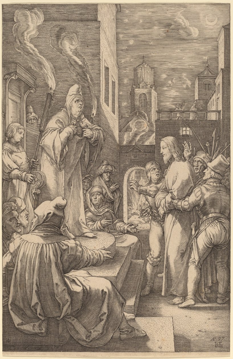 Kristus før Kaifas af Hendrik Goltzius