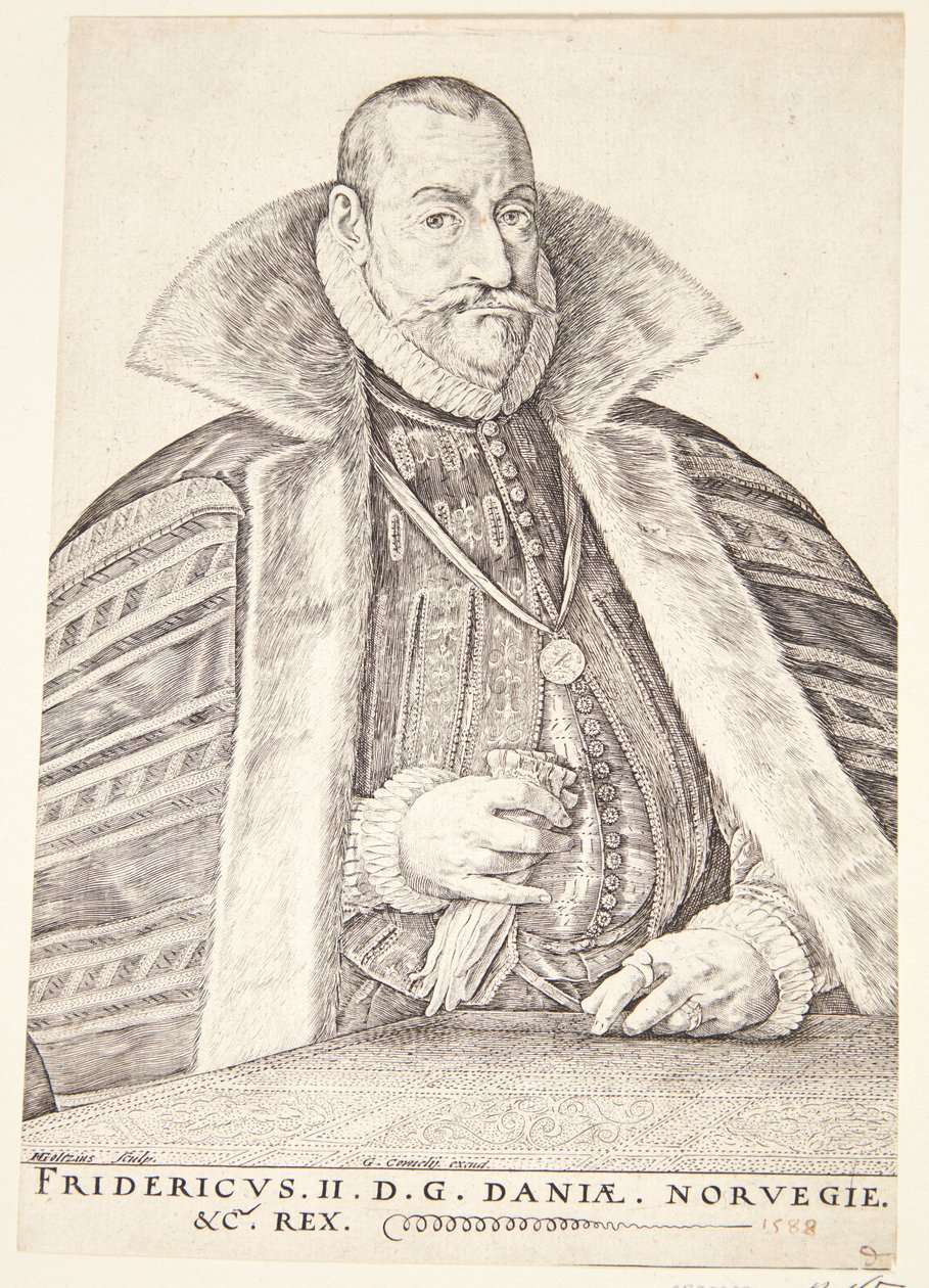 Danish: Frederik II, konge af Danmark og Norge af Hendrik Goltzius
