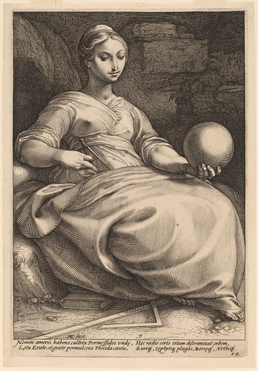 Erato af Hendrik Goltzius