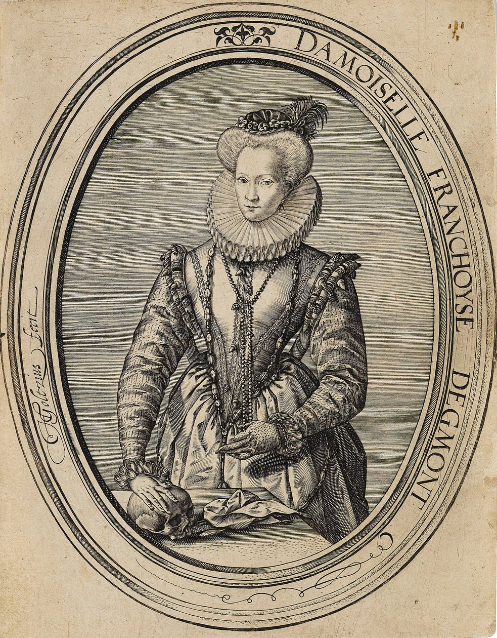 Françoise af Luxembourg, grevinde af Gavre, Dame de Fiennes 1495-1557, 1580. af Hendrik Goltzius