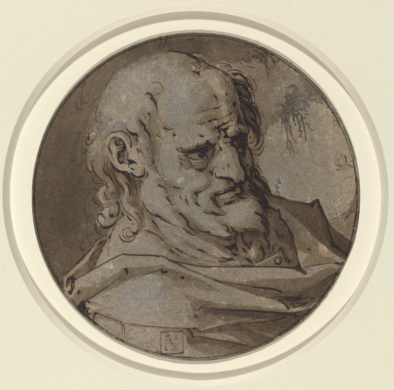 Hoved af en apostel af Hendrik Goltzius