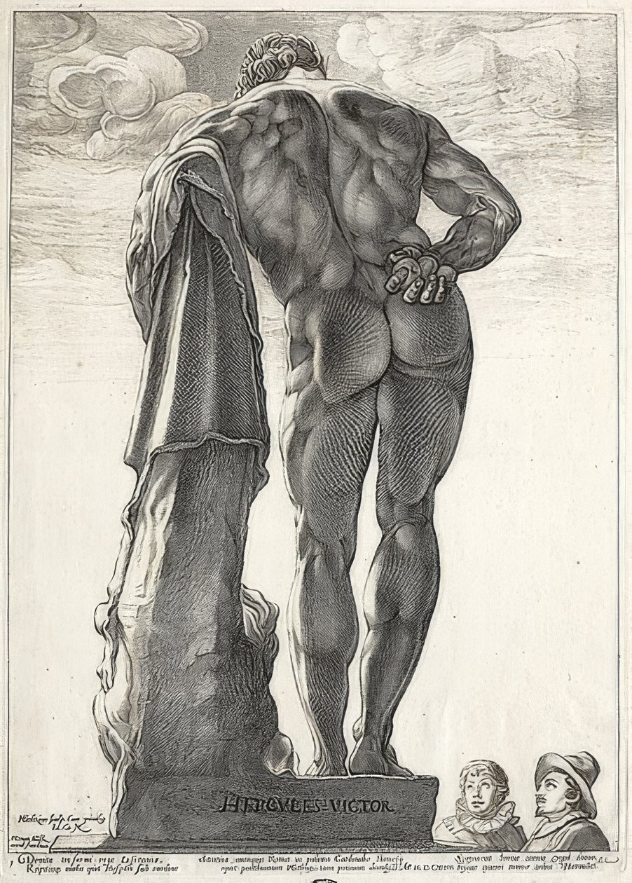 Herkules Farnese. 1592 af Hendrik Goltzius