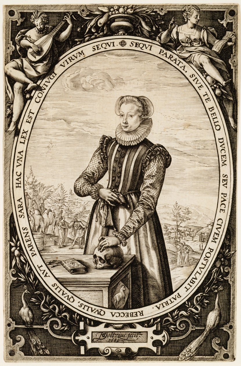 Josina Hamels, 1589 (blæk på papir) af Hendrik Goltzius