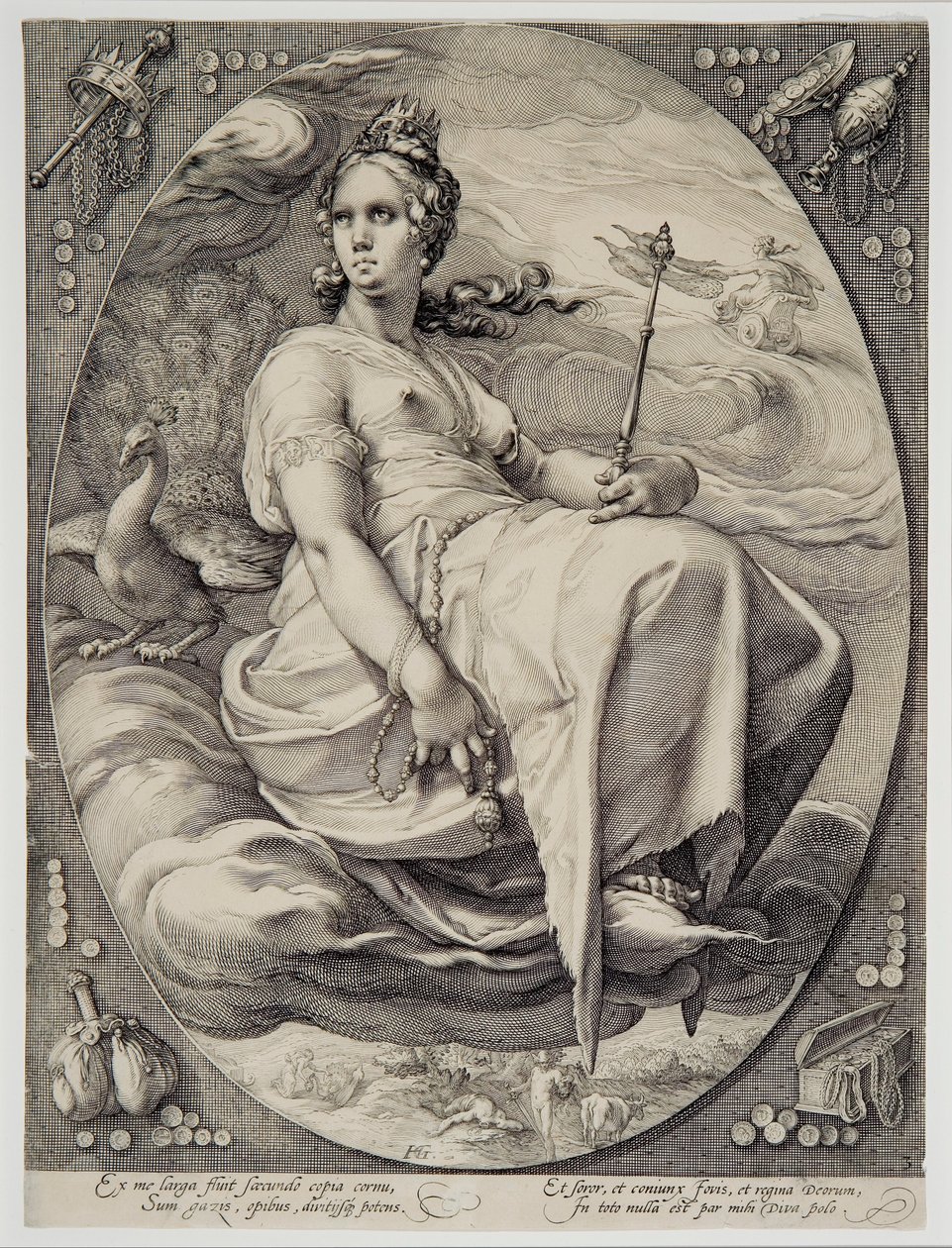 Juno (fra de fire guddomme) af Hendrik Goltzius