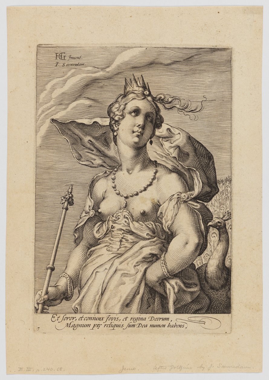 Juno, fra de tre gudinder af Hendrik Goltzius