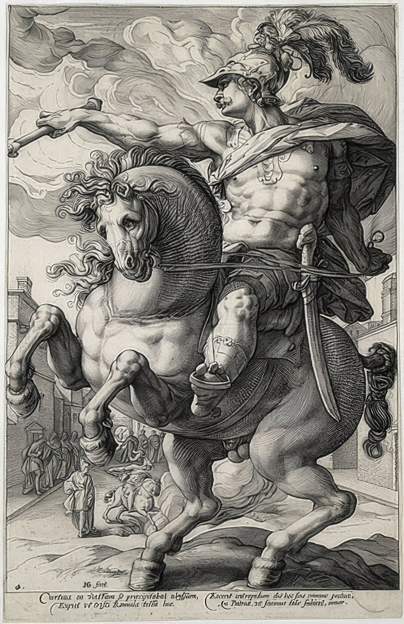 Marcus Curtius. 1586 af Hendrik Goltzius