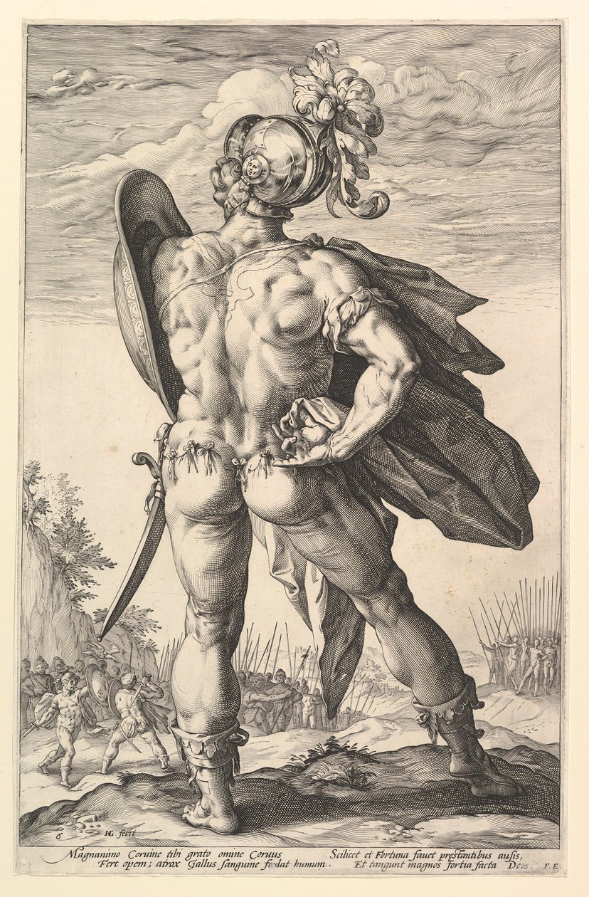 Marcus Valerius, fra serien The Roman Heroes, 1586. af Hendrik Goltzius
